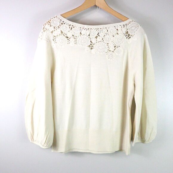 EC Knitted & Knotted 100% Wool Blouse size L - Picture 5 of 8